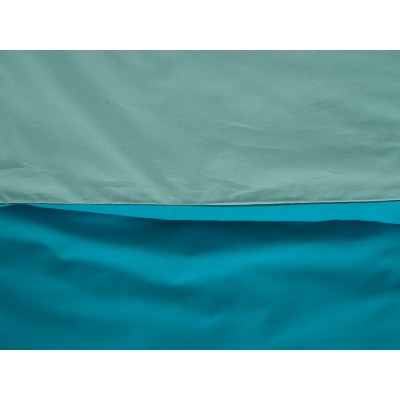 Povlak na visco polštář DOUBLE bavlna popelín 45x75 cm - tyrkysová/olivová