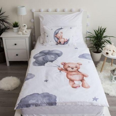 Bavlněné povlečení do postýlky 135x100 + 40x60 - Medvídek 02 baby
