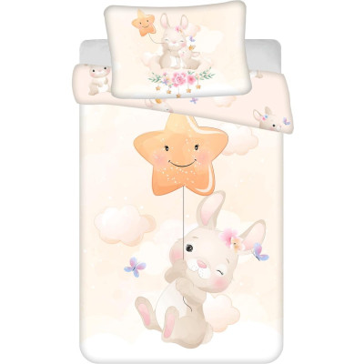 Povlečení Dětské do postýlky 100x135+40x60 - Bunny Star