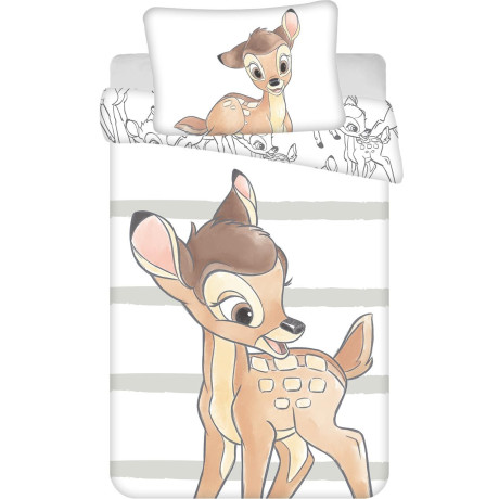 Povlečení Dětské do postýlky 100x135+40x60 - Bambi "Stripe" baby